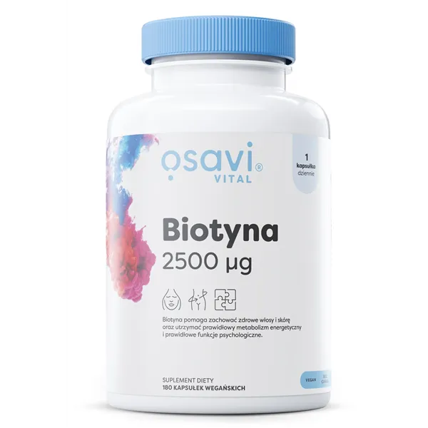 Biotīns, 2500mcg - 180 vegānas kapsulas | Pirkt tiešsaistē — Megaluks