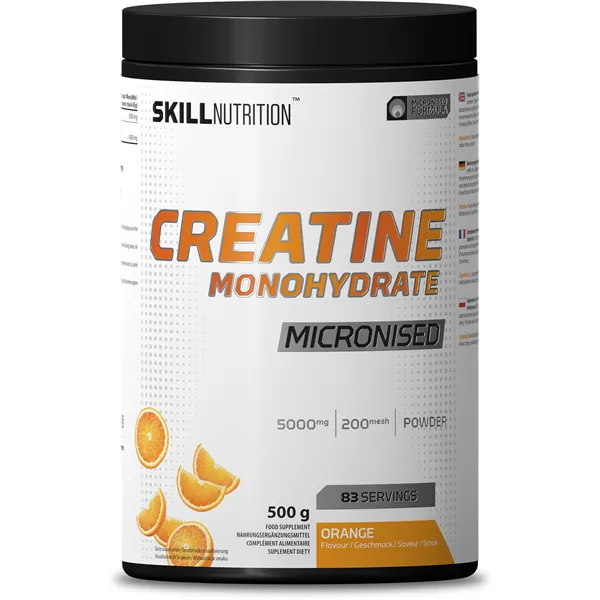 Micronised Creatine Monohydrate Flavoured, Orange - 500g