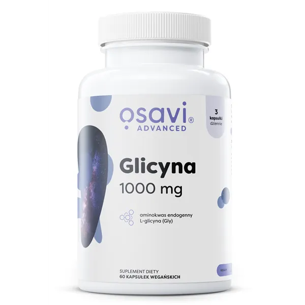 Glicinas, 1000 mg - 60 veganiškų kapsulių