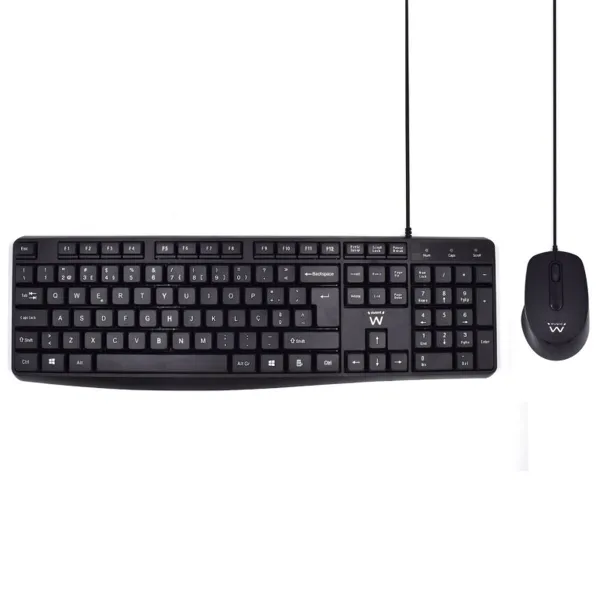Klaviatūra Ewent EW3007 Melns Spāņu Qwerty