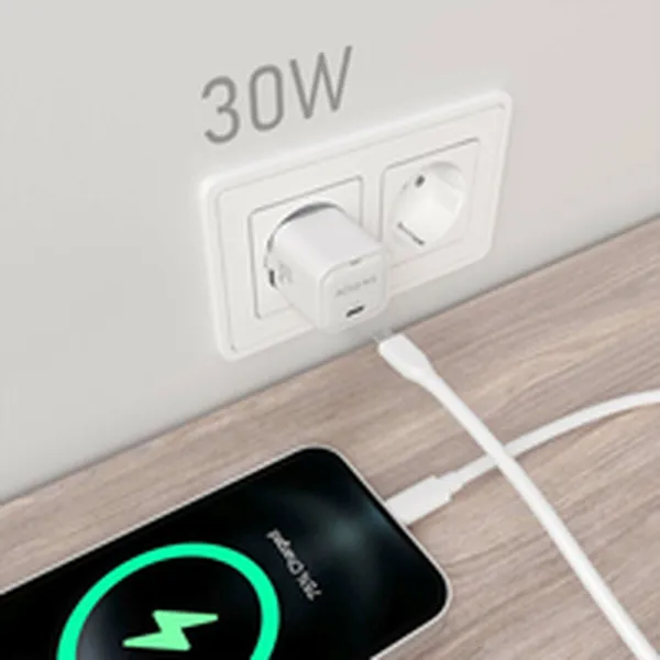 Сетевое зарядное устройство Aisens ASCH-30W1P018-W Белый 30 W (1 штук)