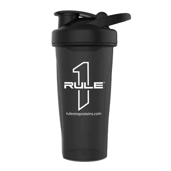 R1 Outlined Logo Shaker Cup, Black - 600 ml.