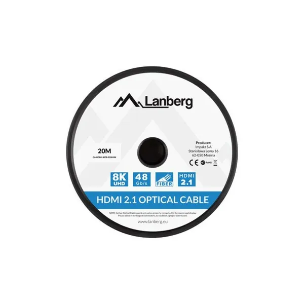 Кабель HDMI Lanberg CA-HDMI-30FB-0200-BK