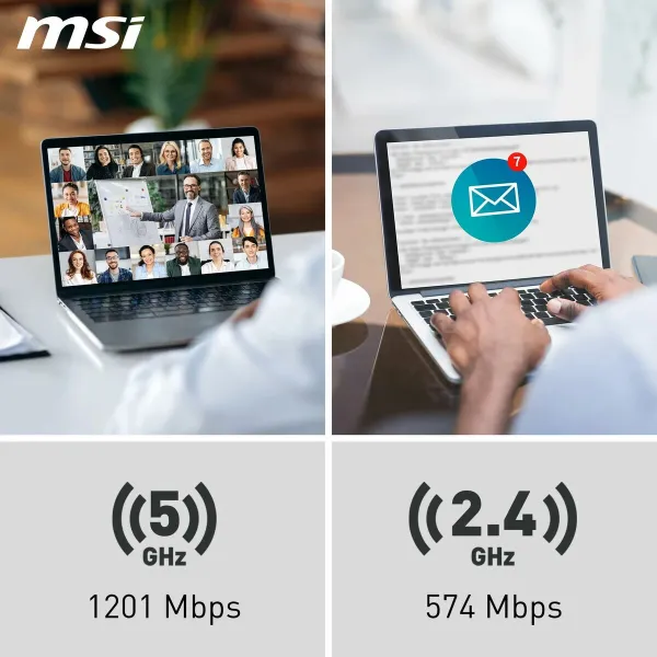 Wi-Fi USB Adapteri MSI 302-8ZE30XE-000 Musta