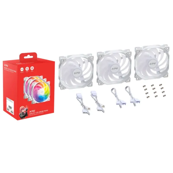 Kārbas ventilators XPG VENTO 120 ARGB PWM Ø 12 cm (3 gb.)