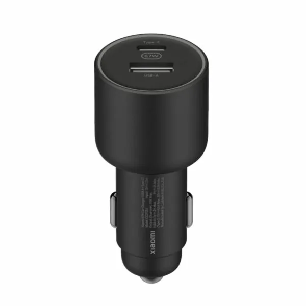 Universalus automobilinis USB įkroviklis + USB-C kabelis Xiaomi BHR6814GL Juoda 55 W