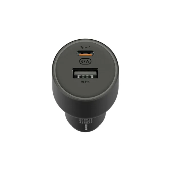 Universalus automobilinis USB įkroviklis + USB-C kabelis Xiaomi BHR6814GL Juoda 55 W