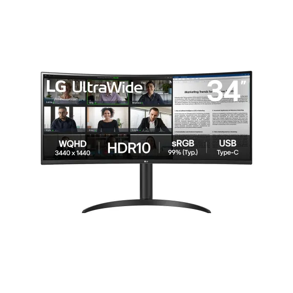Monitorius LG 34WR50QK-B 34" 4K Ultra HD LCD Wide Quad HD