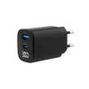 Sieninis įkroviklis GEMBIRD TA-UC-PDQC30LCD-BK-01 Juoda 30 W