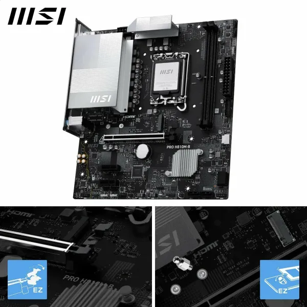 Mātesplate MSI PRO H810M-B LGA 1851