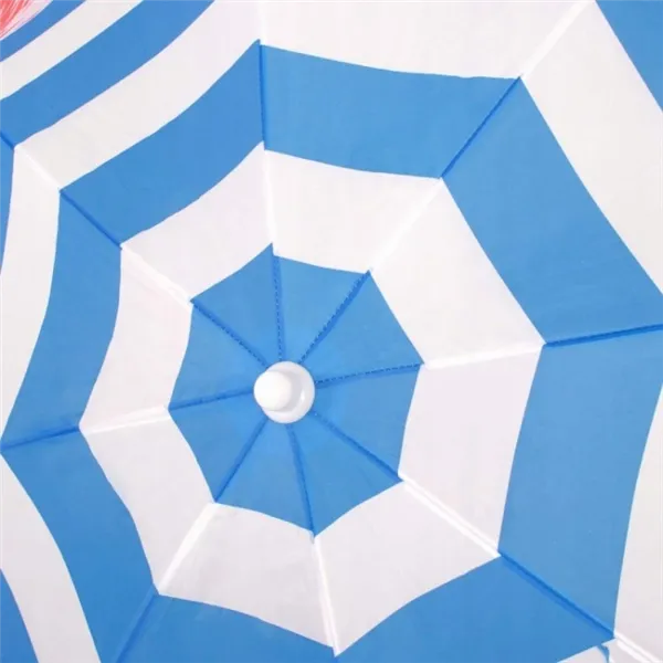 Pludmales saulessargs ar augstuma un slīpuma regulēšanu Springos BU0013, 180 cm, ar rozā flamingo rakstu