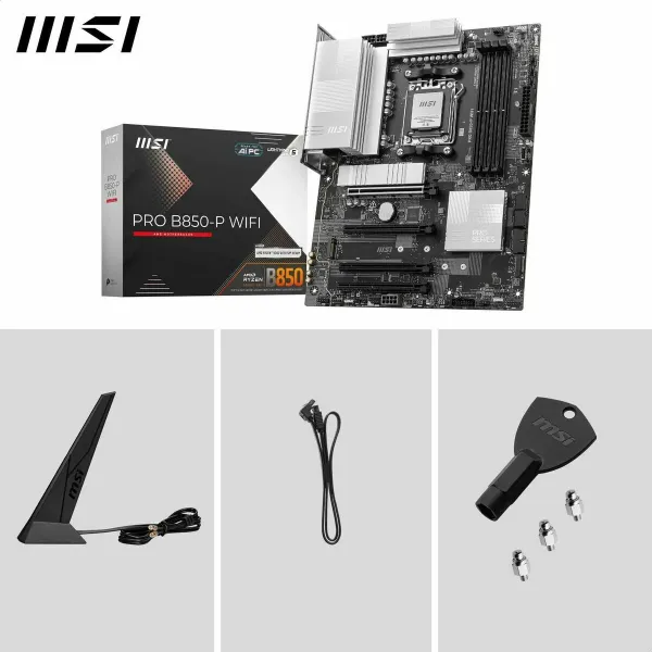 HDMI kabelis MSI PRO B850-P WIFI ATX AM5 Juoda