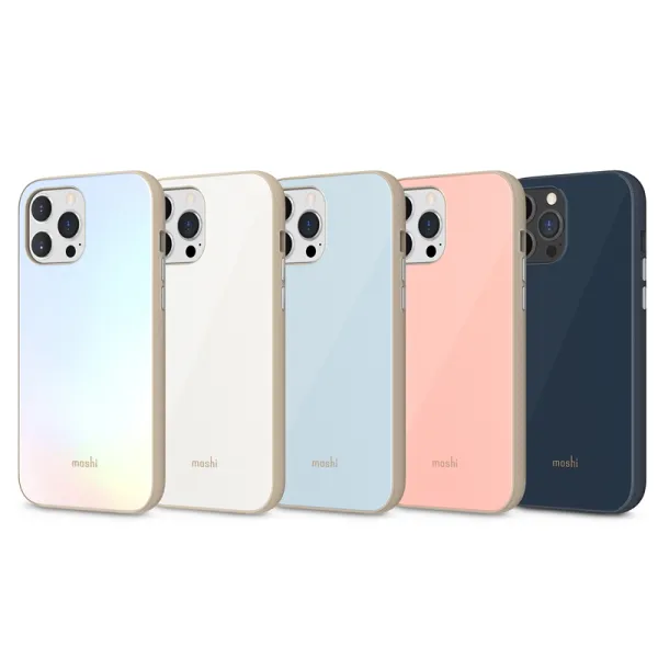 Moshi iGlaze - Premium Hybrid Case for iPhone 13 Pro Max (SnapTo system) (Dahlia Pink)