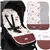 Stroller insert Springos SB0056, 37x78 cm, reversible mat, animal pattern, gray/white/brown/multicolor
