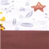 Stroller insert Springos SB0056, 37x78 cm, reversible mat, animal pattern, gray/white/brown/multicolor