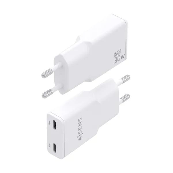 Sieninis įkroviklis Aisens ASCH-30W2P048-W Balta 30 W
