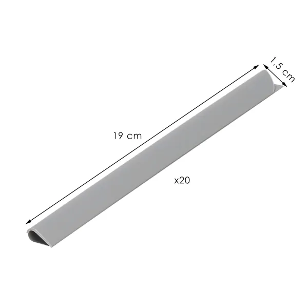 Montāžas klipši žogu lentei Springos FN0007 19cm gaiši pelēkas