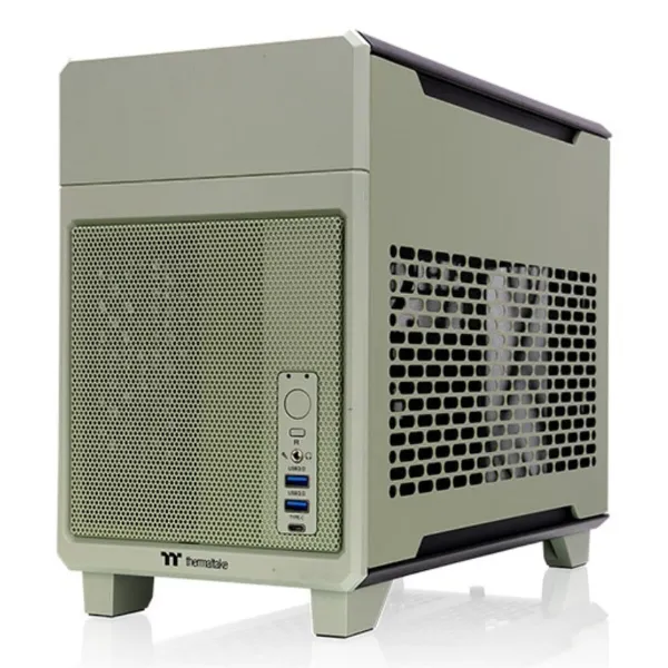 ATX pusiau bokšto tipo korpusas THERMALTAKE TR100 Mini Tower Verde Žalia