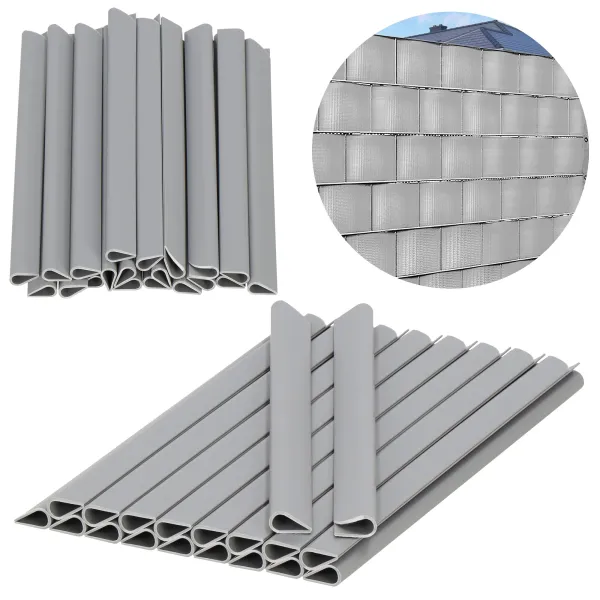 Montāžas klipši žogu lentei Springos FN0007 19cm gaiši pelēkas