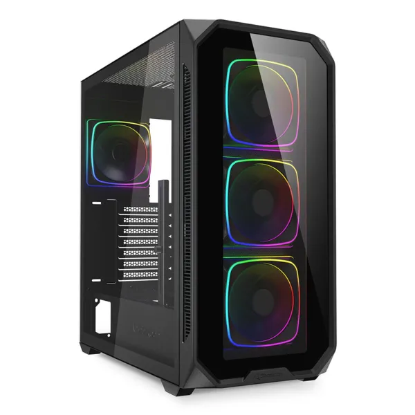 ATX pusiau bokšto tipo korpusas Sharkoon AK5G RGB Juoda