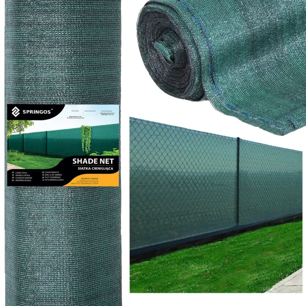 Apsauginis tinklas Springos SN0021 65 g/m2 1,5x50m 200 Kabelių raiščiai, žalia