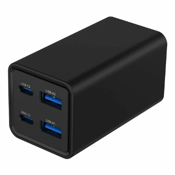 Сетевое зарядное устройство GEMBIRD TA-UC-2A2C-PD65-01-BK