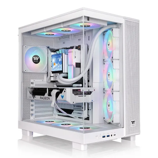 ATX pusiau bokšto tipo korpusas THERMALTAKE View 380 XL TG ARGB Balta