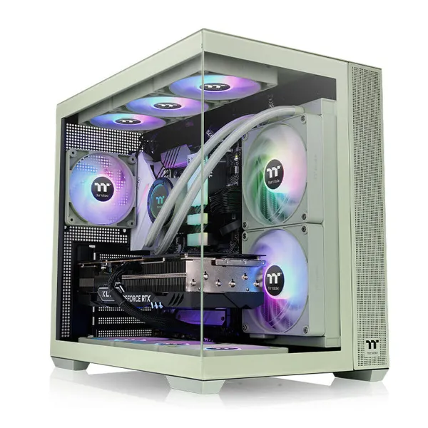 Блок полубашня ATX Galileo THERMALTAKE View 380 TG ARGB Зеленый