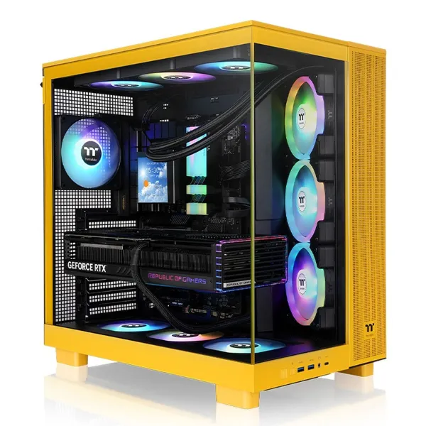 ATX pusiau bokšto tipo korpusas THERMALTAKE View 380 XL TG ARGB Geltona