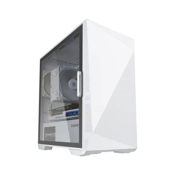 ATX pusiau bokšto tipo korpusas Zalman Z1 Iceberg White Balta