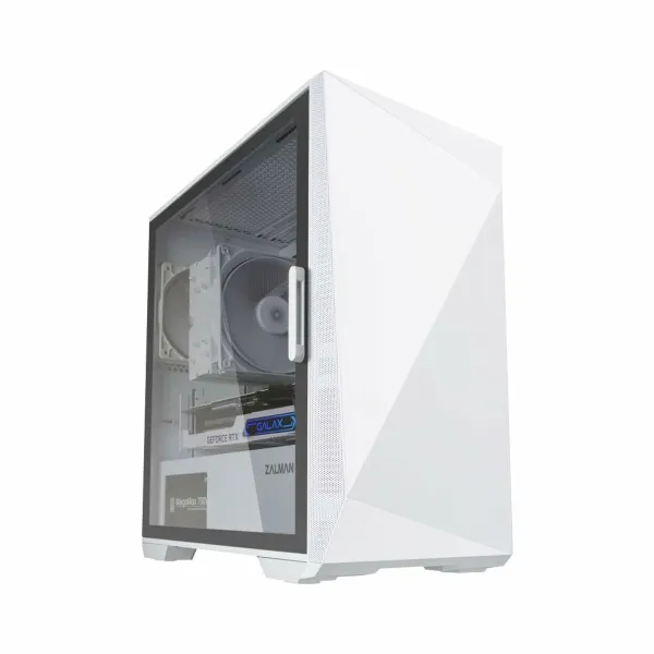ATX pusiau bokšto tipo korpusas Zalman Z1 Iceberg White Balta