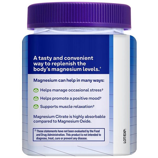 High Absorption Magnesium Citrate, Raspberry - 60 gummies