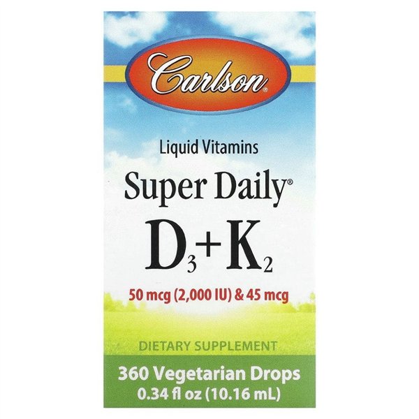Super Daily D3 + K2, 2000 IU - 10 ml.