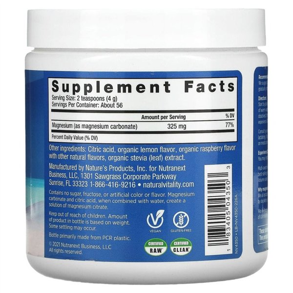 Natural Calm, Raspberry Lemon - 226g