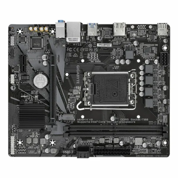 Pagrindinė plokštė Gigabyte H610M K V2 INTEL H610 LGA 1700