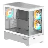 ATX Semi-tower Korpus Gigabyte C201 PANORAMIC ICE Valge