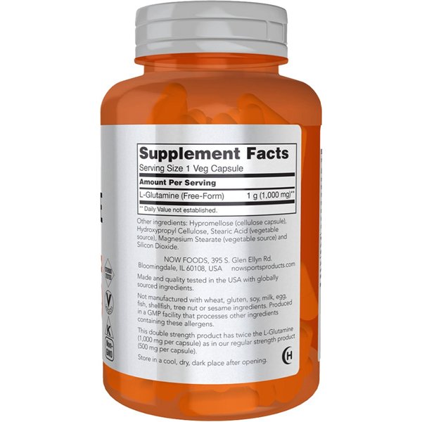 L-glutamiini, 1000 mg - 120 v-kapselia | Osta verkosta — Megaluks