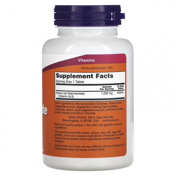 Niacinamide, 1000mg - 90 tablets