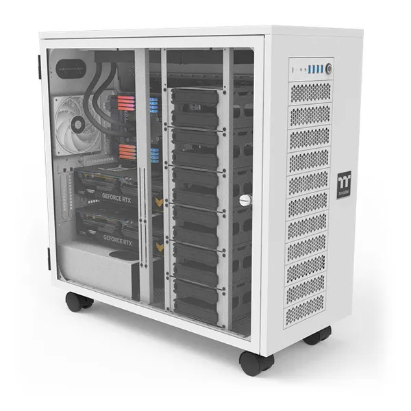 ATX pusiau bokšto tipo korpusas THERMALTAKE AX700 TG Balta Juoda