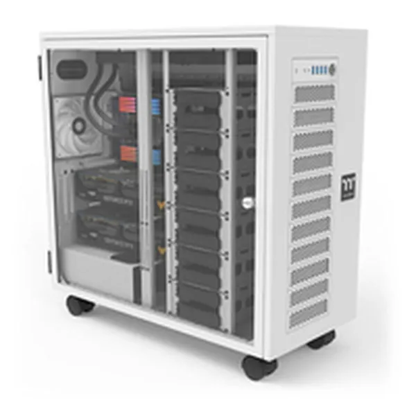 ATX pusiau bokšto tipo korpusas THERMALTAKE AX700 TG Balta Juoda