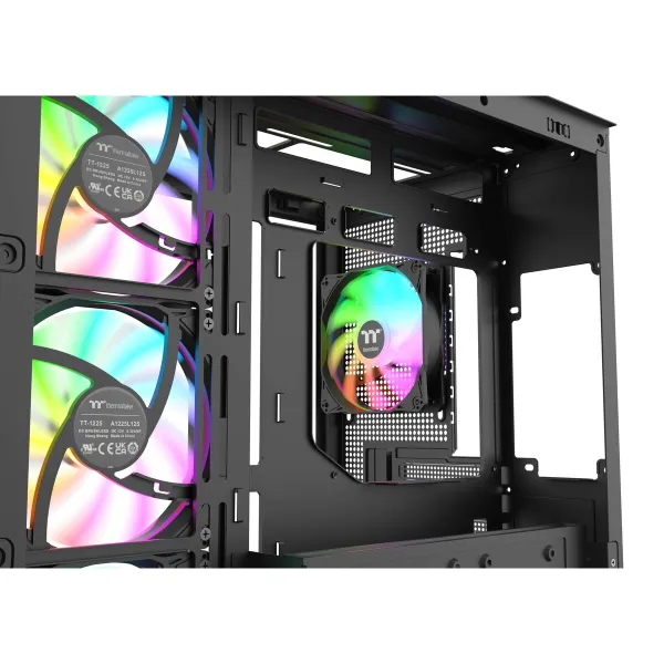 ATX pusiau bokšto tipo korpusas THERMALTAKE View 380 WS ARGB Juoda