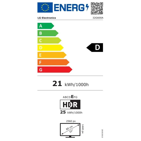 Monitorius žaidimams LG 32G600A-B Quad HD 32"
