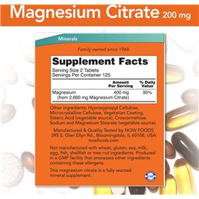 Magnesiumsitraatti, 200 mg - 250 tablettia | Osta verkosta — Megaluks