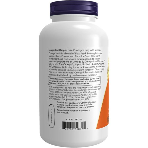 Omega 3-6-9, 1000mg - 100 softgels