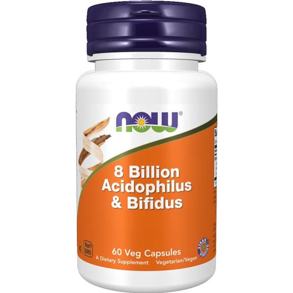 8 миллиардов ацидофилусов и бифидобактерий - 60 растительных капсул