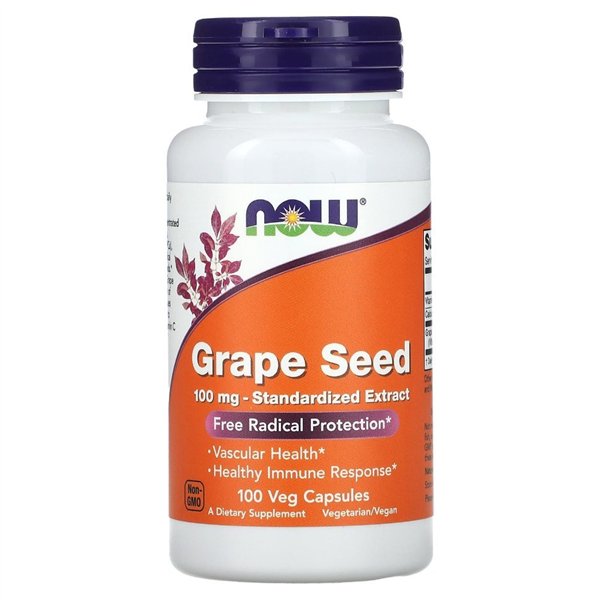 Grape Seed Standardized Extract, 100mg - 100 vcaps