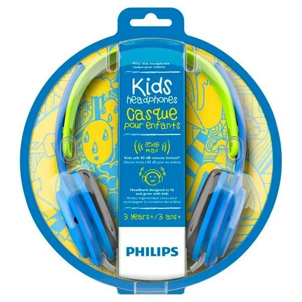 Uždaro tipo ausinės Philips SHK2000BL (3.5 mm) Mėlyna Su kabeliu Berniukams