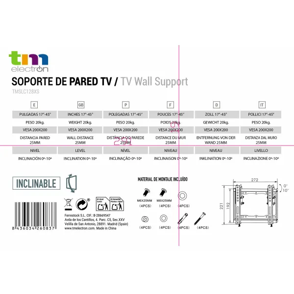 TV Statīvs TM Electron 20 kg 17"-42"