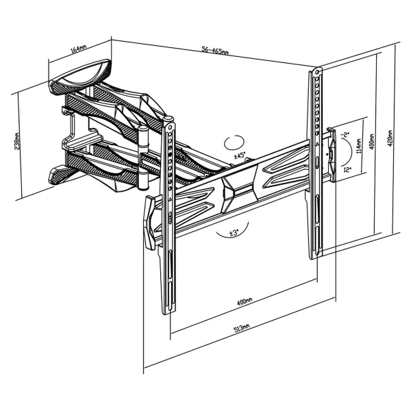 TV Statīvs TM Electron 30 Kg 32"-60"