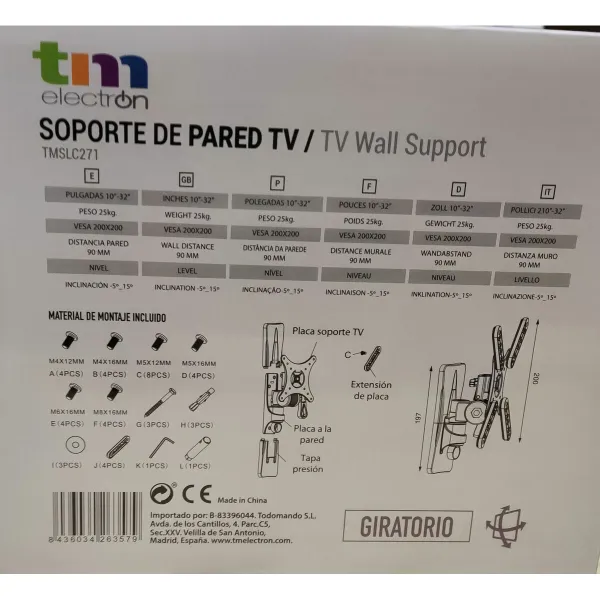 TV Statīvs TM Electron 25 kg 10"-32"